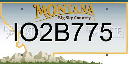 IO2B775 Montana License Plate