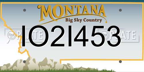 IO2I453 Montana License Plate