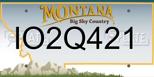IO2Q421 Montana License Plate