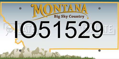 IO51529 Montana License Plate