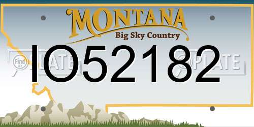 IO52182 Montana License Plate