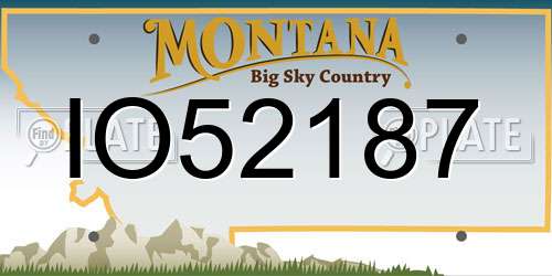 IO52187 Montana License Plate