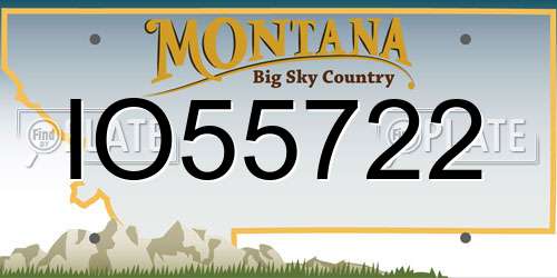 IO55722 Montana License Plate