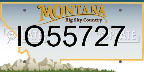 IO55727 Montana License Plate