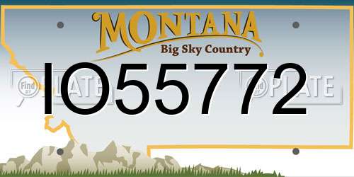 IO55772 Montana License Plate