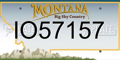 IO57157 Montana License Plate