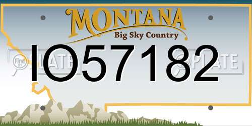 IO57182 Montana License Plate