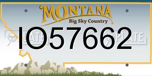 IO57662 Montana License Plate