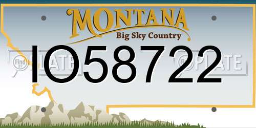 IO58722 Montana License Plate
