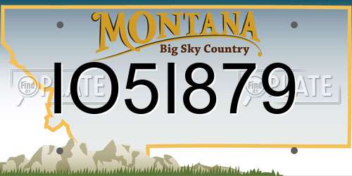 IO5I879 Montana License Plate