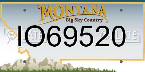 IO69520 Montana License Plate