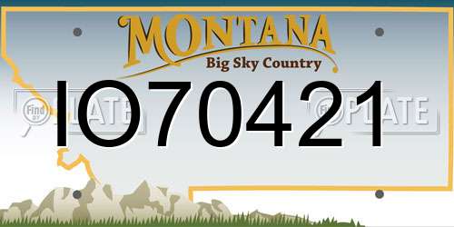 IO70421 Montana License Plate
