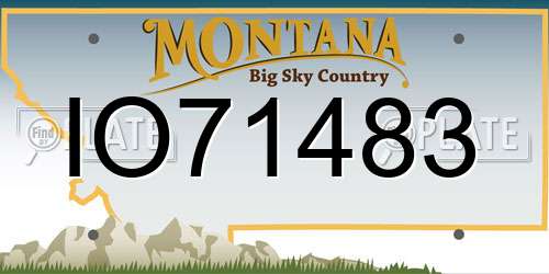 IO71483 Montana License Plate