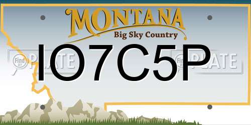 IO7C5P Montana License Plate
