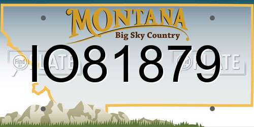 IO81879 Montana License Plate