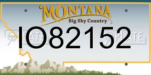 IO82152 Montana License Plate