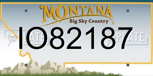 IO82187 Montana License Plate
