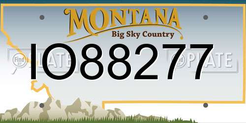 IO88277 Montana License Plate