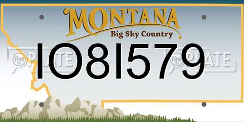 IO8I579 Montana License Plate