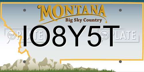 IO8Y5T Montana License Plate