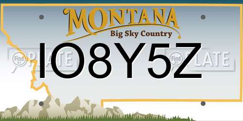IO8Y5Z Montana License Plate