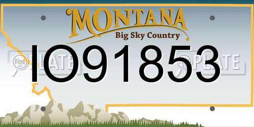 IO91853 Montana License Plate