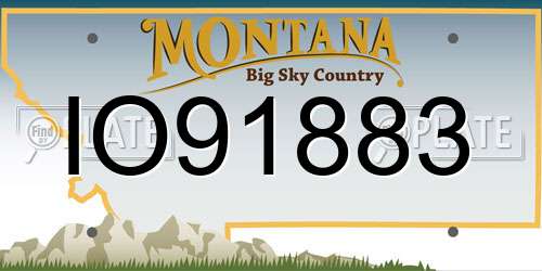 IO91883 Montana License Plate
