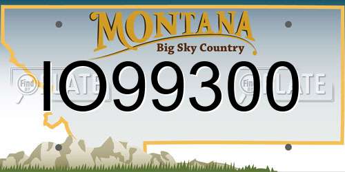 IO99300 Montana License Plate