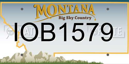 IOB1579 Montana License Plate