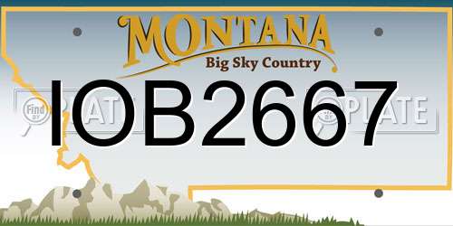 IOB2667 Montana License Plate