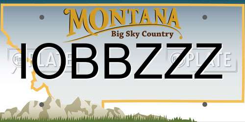 IOBBZZZ Montana License Plate
