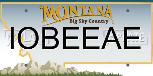 IOBEEAE Montana License Plate