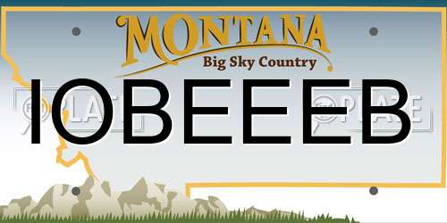 IOBEEEB Montana License Plate
