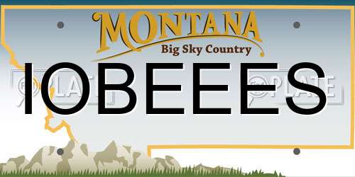IOBEEES Montana License Plate