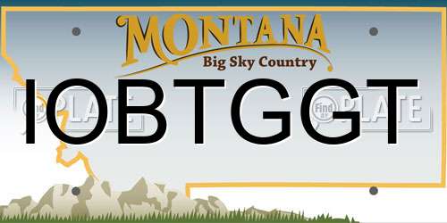 IOBTGGT Montana License Plate