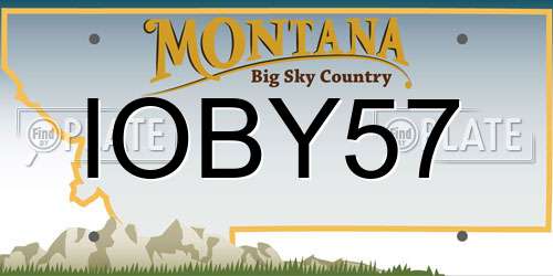 IOBY57 Montana License Plate