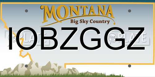 IOBZGGZ Montana License Plate