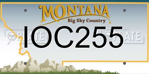 IOC255 Montana License Plate