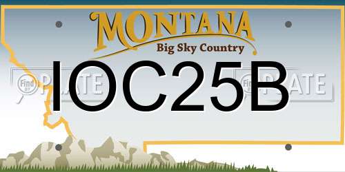 IOC25B Montana License Plate