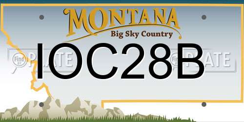 IOC28B Montana License Plate
