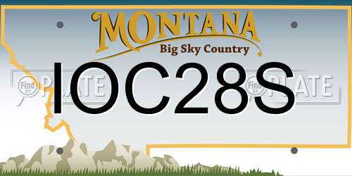 IOC28S Montana License Plate