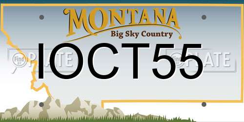 IOCT55 Montana License Plate