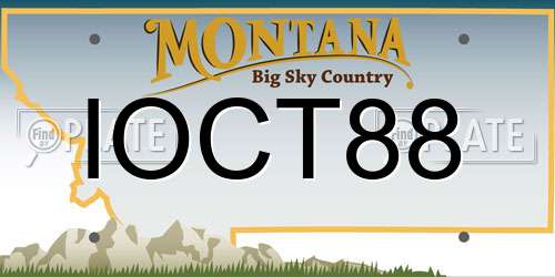 IOCT88 Montana License Plate