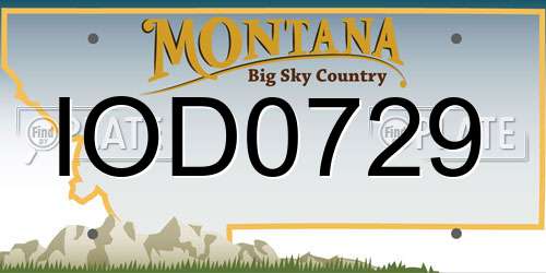 IOD0729 Montana License Plate