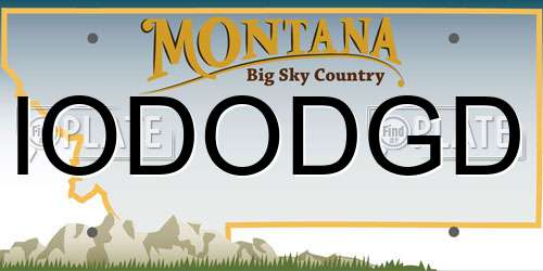 IODODGD Montana License Plate