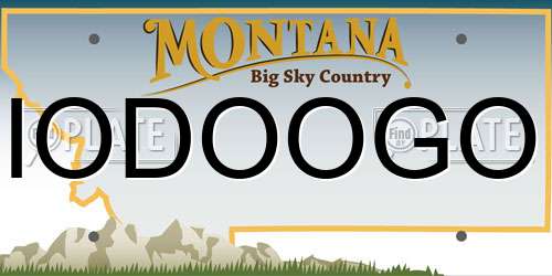 IODOOGO Montana License Plate