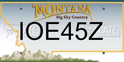 IOE45Z Montana License Plate