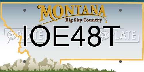 IOE48T Montana License Plate