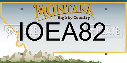IOEA82 Montana License Plate