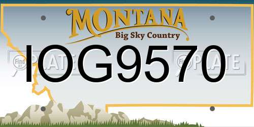 IOG9570 Montana License Plate